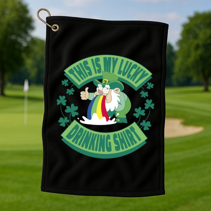 This Is My Lucky Drinking Shirt St Patricks' Day Golf Towel