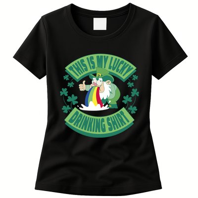 This Is My Lucky Drinking Shirt St Patricks' Day Womens T-Shirt