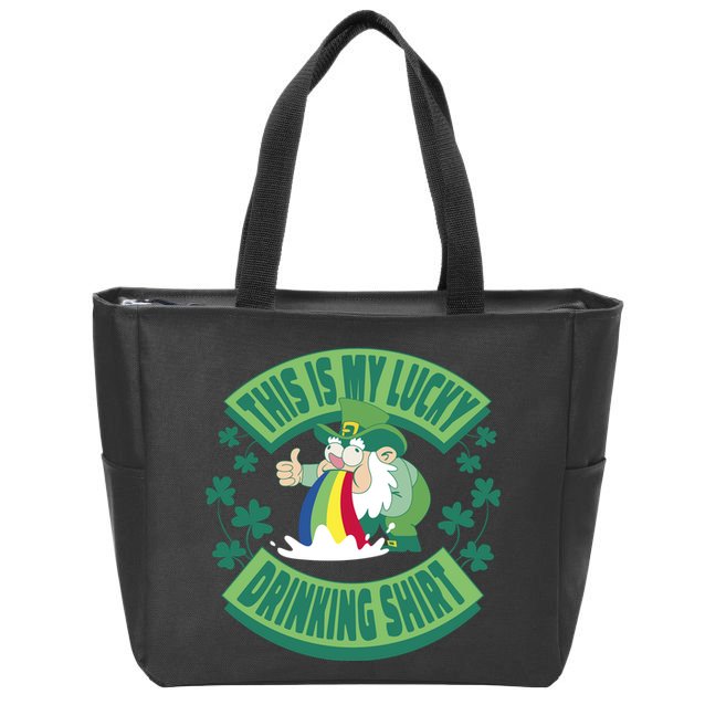 This Is My Lucky Drinking Shirt St Patricks' Day Zip Tote Bag