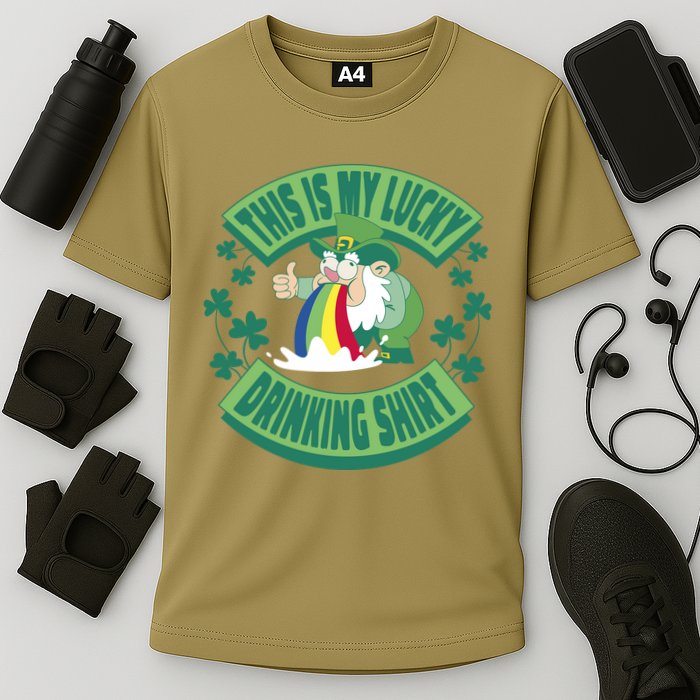 This Is My Lucky Drinking Shirt St Patricks' Day Cooling Performance Crew T-Shirt