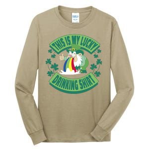 This Is My Lucky Drinking Shirt St Patricks' Day Tall Long Sleeve T-Shirt