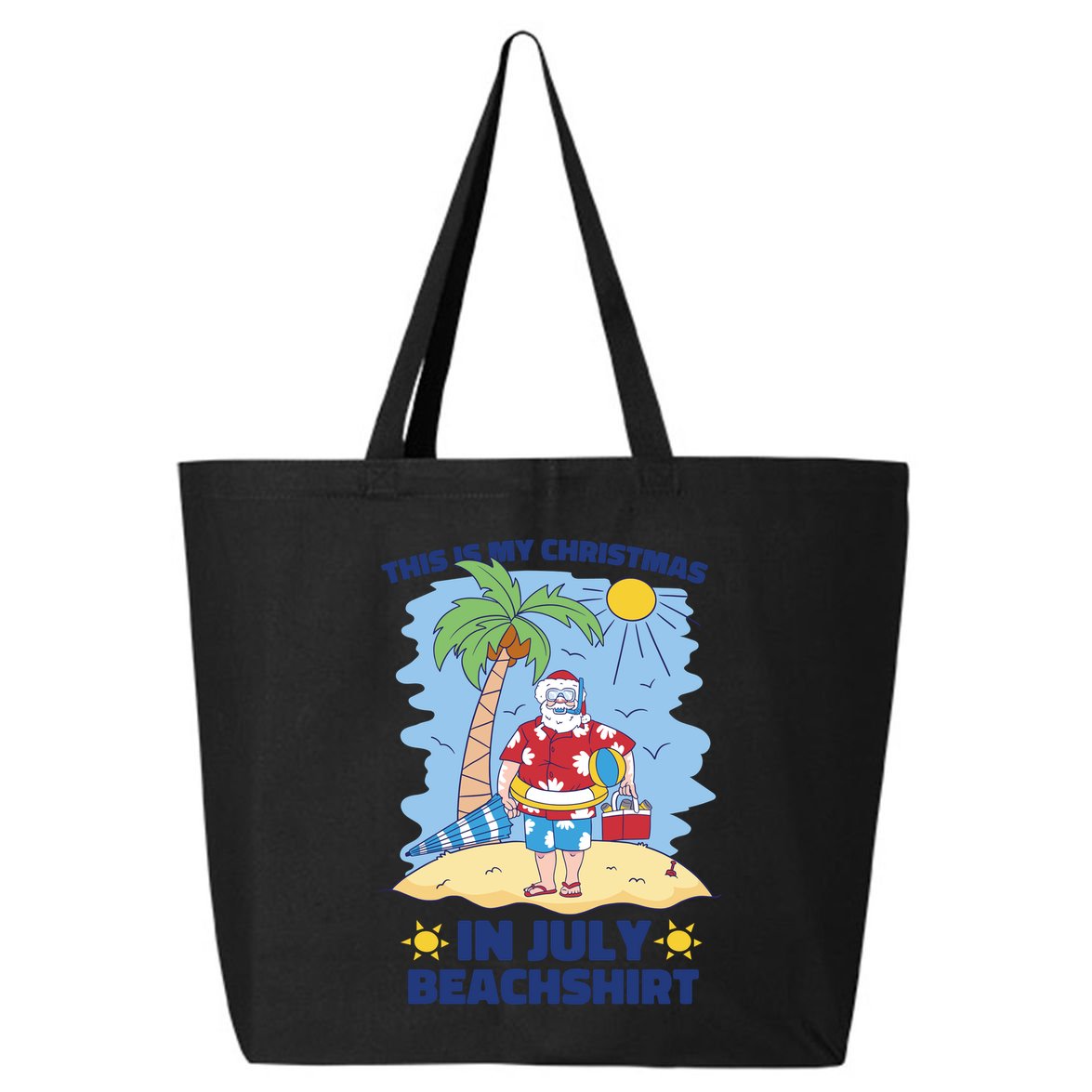 This Is My Christmas In July Beachshirt Santa 25L Jumbo Tote