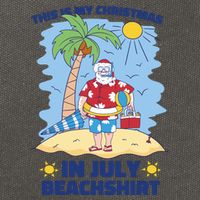This Is My Christmas In July Beachshirt Santa Cotton Canvas Backpack