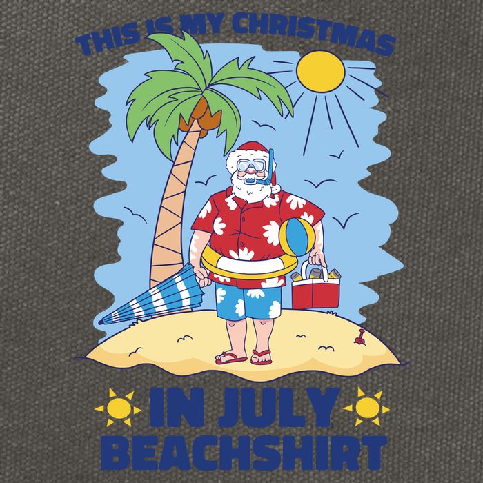 This Is My Christmas In July Beachshirt Santa Cotton Canvas Backpack