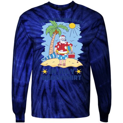 This Is My Christmas In July Beachshirt Santa Tie-Dye Long Sleeve Shirt