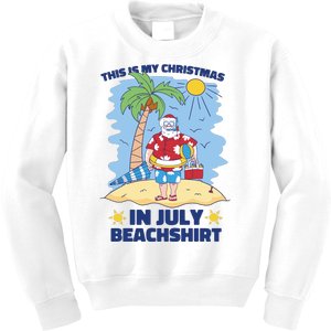 This Is My Christmas In July Beachshirt Santa Kids Sweatshirt