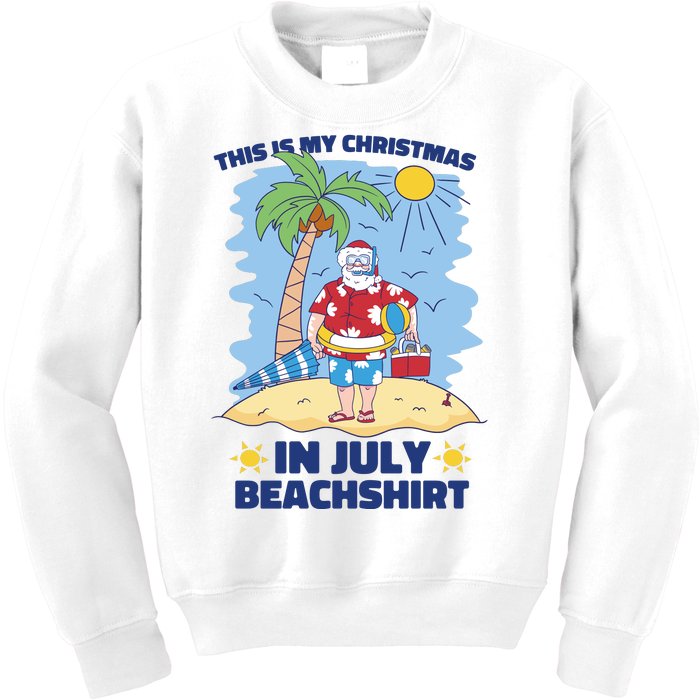 This Is My Christmas In July Beachshirt Santa Kids Sweatshirt