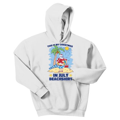 This Is My Christmas In July Beachshirt Santa Kids Hoodie