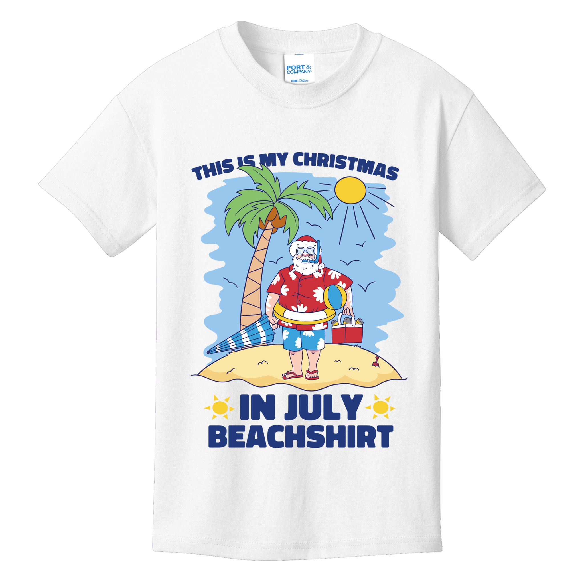 This Is My Christmas In July Beachshirt Santa Kids T-Shirt