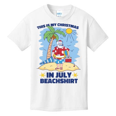 This Is My Christmas In July Beachshirt Santa Kids T-Shirt