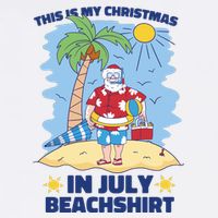 This Is My Christmas In July Beachshirt Santa Kids T-Shirt