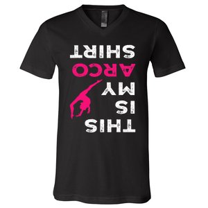 This Is My Acro  Gymnastics Gymnast Acrobatics Sport V-Neck T-Shirt