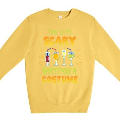 This Is My Scary Bartender Costume Halloween Bartender Cool Gift Premium Crewneck Sweatshirt