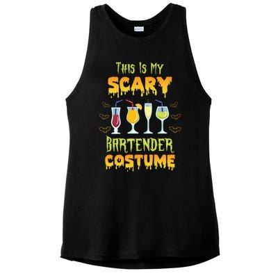 This Is My Scary Bartender Costume Halloween Bartender Cool Gift Ladies PosiCharge Tri-Blend Wicking Tank