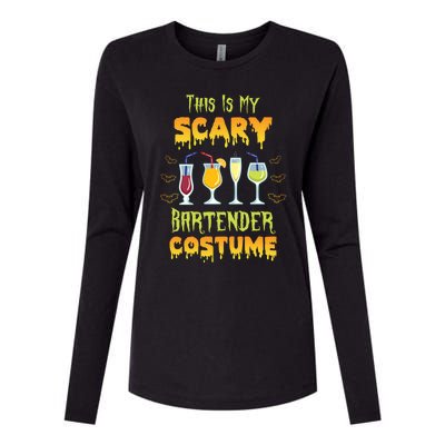 This Is My Scary Bartender Costume Halloween Bartender Cool Gift Womens Cotton Relaxed Long Sleeve T-Shirt