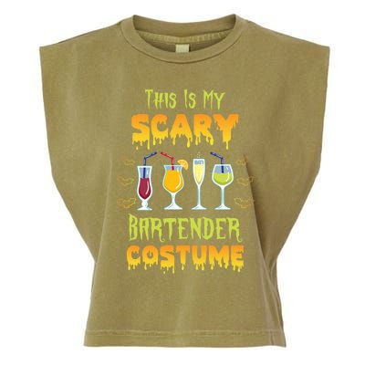 This Is My Scary Bartender Costume Halloween Bartender Cool Gift Garment-Dyed Women's Muscle Tee