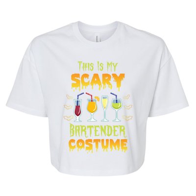 This Is My Scary Bartender Costume Halloween Bartender Cool Gift Bella+Canvas Jersey Crop Tee