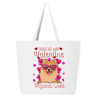 This Is My Valentine Pajama Gift Pomeranian Lovers Gift 25L Jumbo Tote