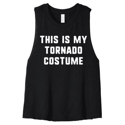 This Is My Tornado Halloween Costume Lazy Easy Last Minute Women's Racerback Cropped Tank