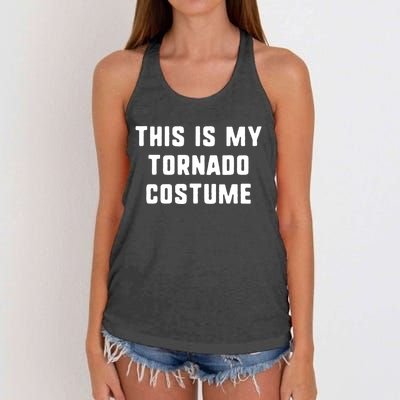 This Is My Tornado Halloween Costume Lazy Easy Last Minute Women's Knotted Racerback Tank