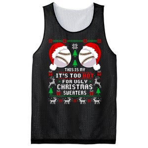 This Is My ItS Too Hot For Ugly Christmas Sweaters Baseball Mesh Reversible Basketball Jersey Tank