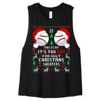 This Is My ItS Too Hot For Ugly Christmas Sweaters Baseball Women's Racerback Cropped Tank