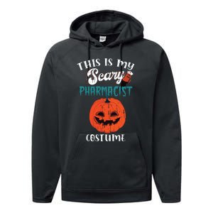 This Is My Scary Pharmacist Costume Funny Halloween Vneck Performance Fleece Hoodie