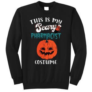 This Is My Scary Pharmacist Costume Funny Halloween Vneck Sweatshirt