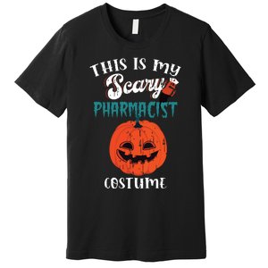 This Is My Scary Pharmacist Costume Funny Halloween Vneck Premium T-Shirt