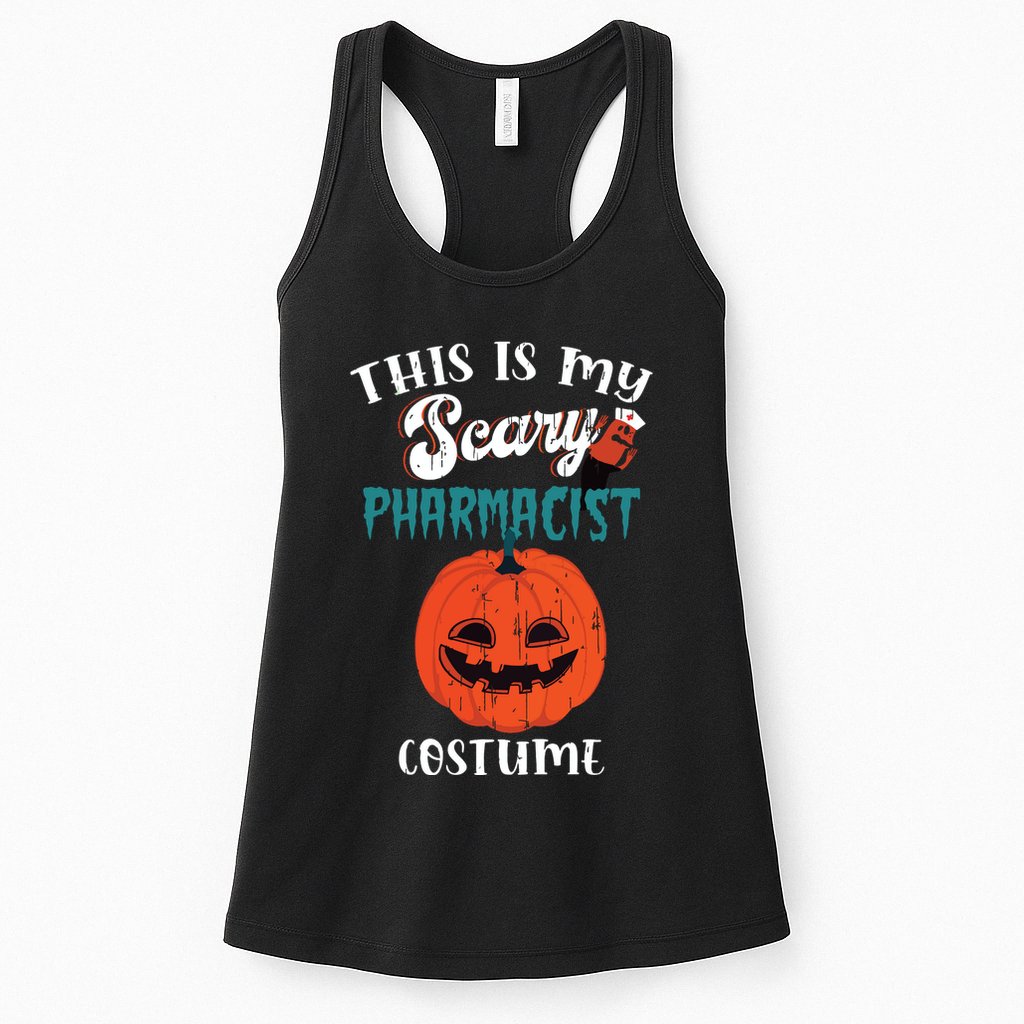 This Is My Scary Pharmacist Costume Funny Halloween Vneck Womens Tank Top
