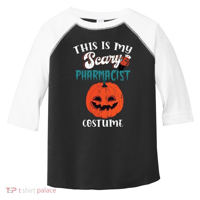 This Is My Scary Pharmacist Costume Funny Halloween Vneck Toddler Fine Jersey T-Shirt