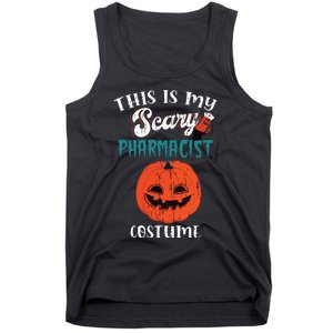 This Is My Scary Pharmacist Costume Funny Halloween Vneck Tank Top