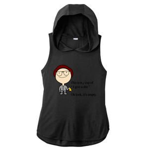 This Is My Cup Of I Give A Shit Oh Look It's Empty Ladies PosiCharge Tri-Blend Wicking Draft Hoodie Tank