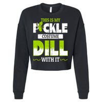 This Is My Pickle Costume Dill With It Pickles Funny Gift Cropped Pullover Crew