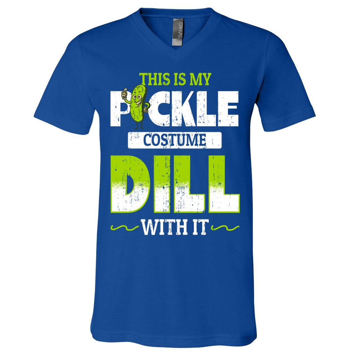 This Is My Pickle Costume Dill With It Pickles Funny Gift V-Neck T-Shirt