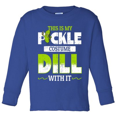 This Is My Pickle Costume Dill With It Pickles Funny Gift Toddler Long Sleeve Shirt