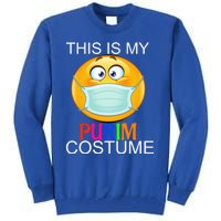 This Is My Purim Costume Funny Jewish Face Mask Gift Tall Sweatshirt