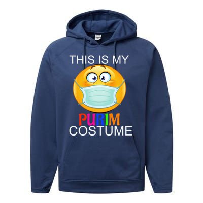 This Is My Purim Costume Funny Jewish Face Mask Gift Performance Fleece Hoodie