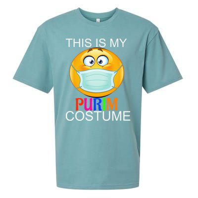 This Is My Purim Costume Funny Jewish Face Mask Gift Sueded Cloud Jersey T-Shirt