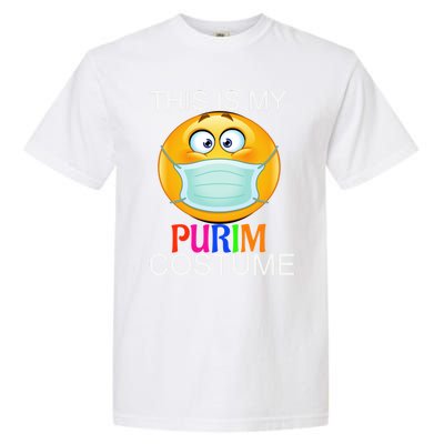 This Is My Purim Costume Funny Jewish Face Mask Gift Garment-Dyed Heavyweight T-Shirt