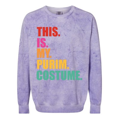 This Is My Purim Costume Funny Jewish Colorblast Crewneck Sweatshirt