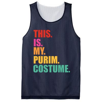 This Is My Purim Costume Funny Jewish Mesh Reversible Basketball Jersey Tank