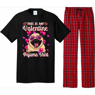 This Is My Valentine Pajama Gift Pug Lovers Gift Pajama Set