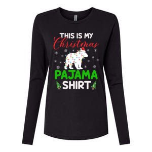 This Is My Polar Bear Christmas Pajamas Polar Bear Xmas Gift Womens Cotton Relaxed Long Sleeve T-Shirt