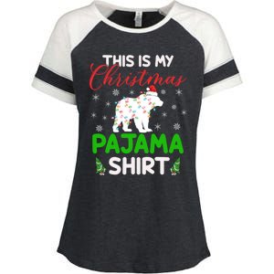 This Is My Polar Bear Christmas Pajamas Polar Bear Xmas Gift Enza Ladies Jersey Colorblock Tee