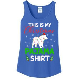 This Is My Polar Bear Christmas Pajamas Polar Bear Xmas Gift Ladies Essential Tank