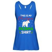 This Is My Polar Bear Christmas Pajamas Polar Bear Xmas Gift Ladies Essential Flowy Tank