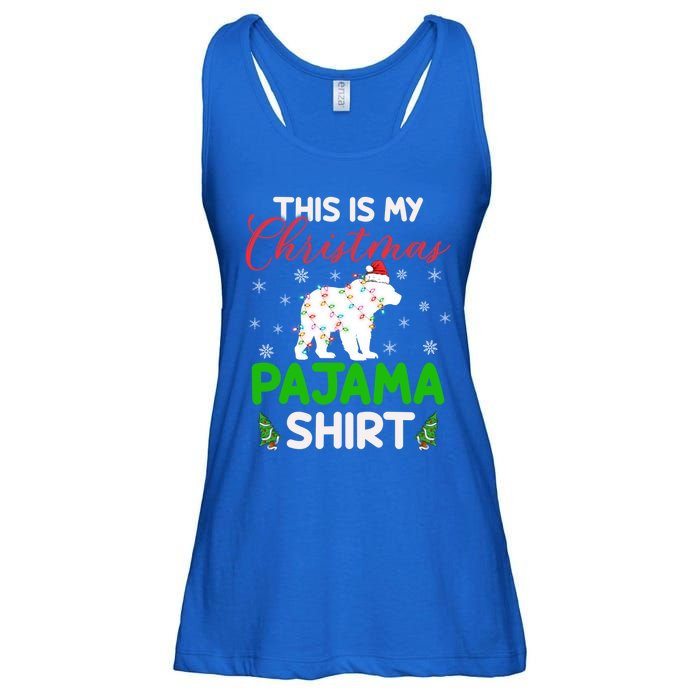 This Is My Polar Bear Christmas Pajamas Polar Bear Xmas Gift Ladies Essential Flowy Tank