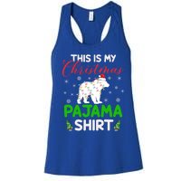 This Is My Polar Bear Christmas Pajamas Polar Bear Xmas Gift Women's Racerback Tank