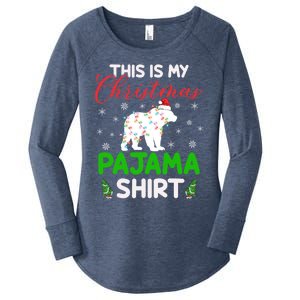 This Is My Polar Bear Christmas Pajamas Polar Bear Xmas Gift Women's Perfect Tri Tunic Long Sleeve Shirt